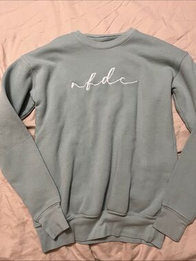 Alternative Apparel Sage Green 'nfdc' Crewneck Sweatshirt